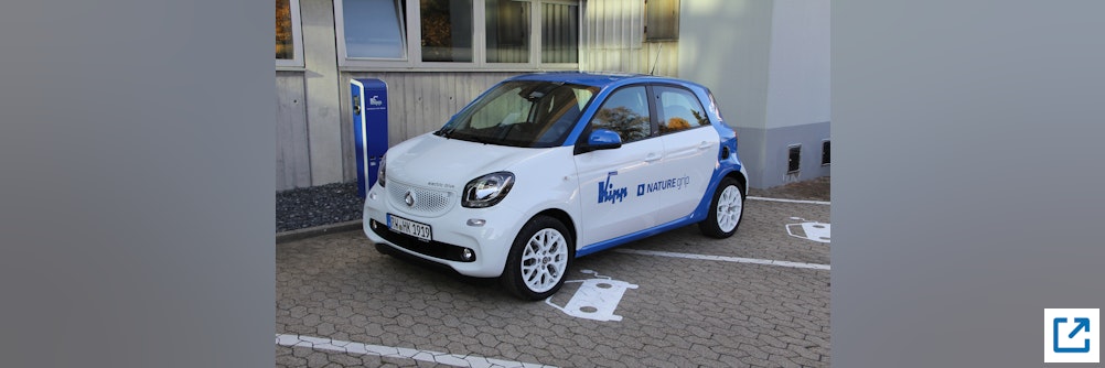 Der neue KIPP E-Smart im Fahrzeugpool