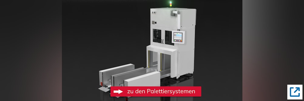 Palettierer mit Bodenroller für ergonomische Zuführung