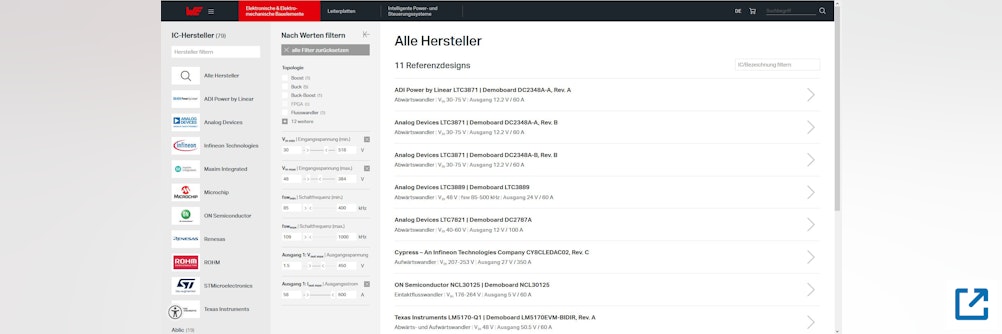 Mit wenigen Klicks zum passenden Bauelement